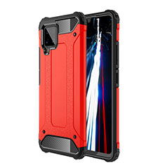 Silicone Matte Finish and Plastic Back Cover Case WL1 for Samsung Galaxy A42 5G Red