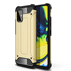 Silicone Matte Finish and Plastic Back Cover Case WL1 for Samsung Galaxy A71 4G A715 Gold