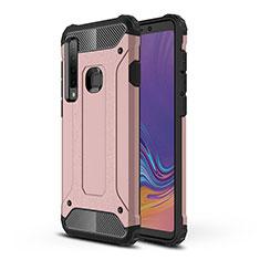 Silicone Matte Finish and Plastic Back Cover Case WL1 for Samsung Galaxy A9 (2018) A920 Rose Gold