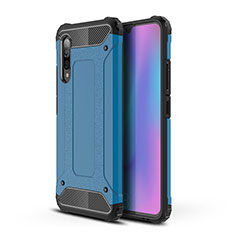 Silicone Matte Finish and Plastic Back Cover Case WL1 for Samsung Galaxy A90 5G Blue