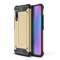 Silicone Matte Finish and Plastic Back Cover Case WL1 for Samsung Galaxy A90 5G Gold
