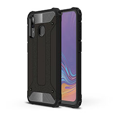 Silicone Matte Finish and Plastic Back Cover Case WL1 for Samsung Galaxy M10S Black