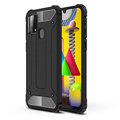 Silicone Matte Finish and Plastic Back Cover Case WL1 for Samsung Galaxy M31 Prime Edition Black