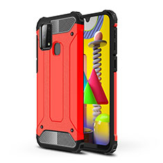 Silicone Matte Finish and Plastic Back Cover Case WL1 for Samsung Galaxy M31 Prime Edition Red