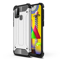 Silicone Matte Finish and Plastic Back Cover Case WL1 for Samsung Galaxy M31 Prime Edition Silver
