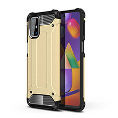 Silicone Matte Finish and Plastic Back Cover Case WL1 for Samsung Galaxy M31s Gold