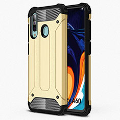 Silicone Matte Finish and Plastic Back Cover Case WL1 for Samsung Galaxy M40 Gold