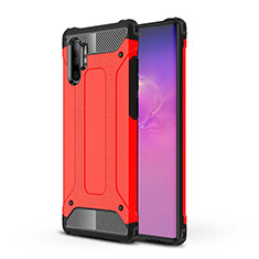 Silicone Matte Finish and Plastic Back Cover Case WL1 for Samsung Galaxy Note 10 Plus 5G Red