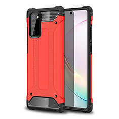 Silicone Matte Finish and Plastic Back Cover Case WL1 for Samsung Galaxy Note 20 5G Red