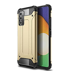 Silicone Matte Finish and Plastic Back Cover Case WL1 for Samsung Galaxy Quantum2 5G Gold