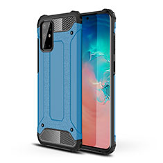 Silicone Matte Finish and Plastic Back Cover Case WL1 for Samsung Galaxy S20 Plus 5G Blue