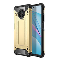 Silicone Matte Finish and Plastic Back Cover Case WL1 for Xiaomi Mi 10i 5G Gold