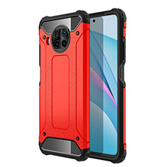 Silicone Matte Finish and Plastic Back Cover Case WL1 for Xiaomi Mi 10i 5G Red