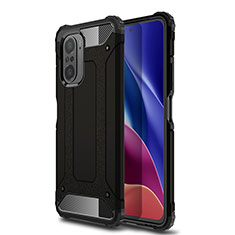 Silicone Matte Finish and Plastic Back Cover Case WL1 for Xiaomi Mi 11X Pro 5G Black