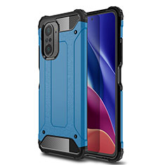 Silicone Matte Finish and Plastic Back Cover Case WL1 for Xiaomi Mi 11X Pro 5G Blue