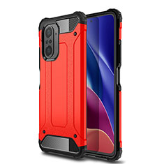 Silicone Matte Finish and Plastic Back Cover Case WL1 for Xiaomi Mi 11X Pro 5G Red