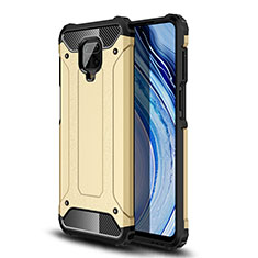Silicone Matte Finish and Plastic Back Cover Case WL1 for Xiaomi Poco M2 Pro Gold