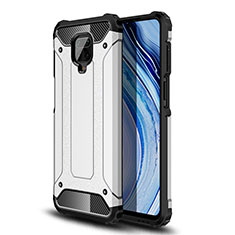 Silicone Matte Finish and Plastic Back Cover Case WL1 for Xiaomi Poco M2 Pro Silver