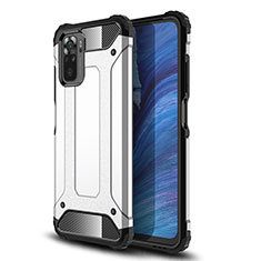 Silicone Matte Finish and Plastic Back Cover Case WL1 for Xiaomi Poco M5S Silver