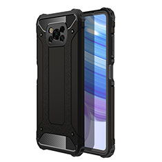 Silicone Matte Finish and Plastic Back Cover Case WL1 for Xiaomi Poco X3 NFC Black