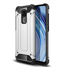 Silicone Matte Finish and Plastic Back Cover Case WL1 for Xiaomi Redmi 10X 4G Silver