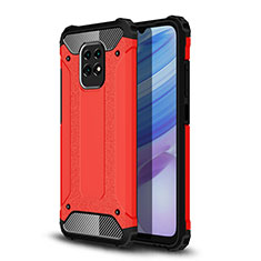 Silicone Matte Finish and Plastic Back Cover Case WL1 for Xiaomi Redmi 10X 5G Red