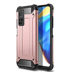 Silicone Matte Finish and Plastic Back Cover Case WL1 for Xiaomi Redmi K30S 5G Rose Gold