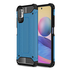 Silicone Matte Finish and Plastic Back Cover Case WL1 for Xiaomi Redmi Note 11 SE 5G Blue