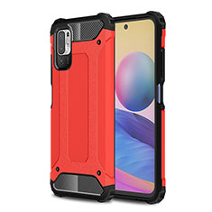 Silicone Matte Finish and Plastic Back Cover Case WL1 for Xiaomi Redmi Note 11 SE 5G Red