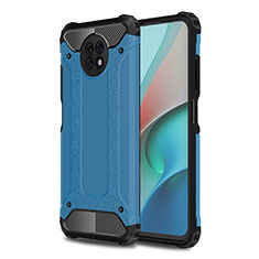 Silicone Matte Finish and Plastic Back Cover Case WL1 for Xiaomi Redmi Note 9T 5G Blue