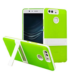 Silicone Matte Finish Stands Case for Huawei P9 Plus Green