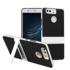 Silicone Matte Finish Stands Cover for Huawei P9 Plus Black