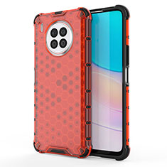 Silicone Transparent Frame Case Cover 360 Degrees AM1 for Huawei Nova 8i Red