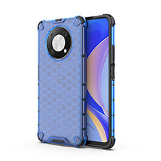 Silicone Transparent Frame Case Cover 360 Degrees AM1 for Huawei Nova Y90 Blue