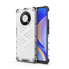 Silicone Transparent Frame Case Cover 360 Degrees AM1 for Huawei Nova Y90 White