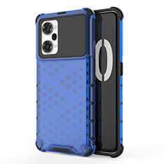 Silicone Transparent Frame Case Cover 360 Degrees AM1 for Oppo K10 Pro 5G Blue