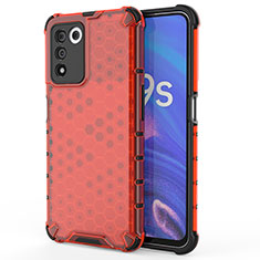 Silicone Transparent Frame Case Cover 360 Degrees AM1 for Oppo K9S 5G Red