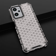 Silicone Transparent Frame Case Cover 360 Degrees AM1 for Realme 9 Pro 5G White
