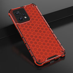 Silicone Transparent Frame Case Cover 360 Degrees AM1 for Realme 9 Pro+ Plus 5G Red