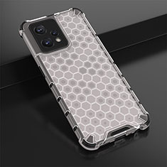 Silicone Transparent Frame Case Cover 360 Degrees AM1 for Realme 9 Pro+ Plus 5G White