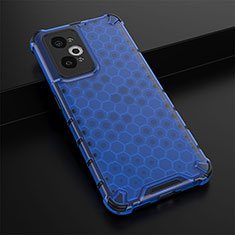 Silicone Transparent Frame Case Cover 360 Degrees AM1 for Realme GT Neo 3T 5G Blue
