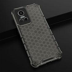 Silicone Transparent Frame Case Cover 360 Degrees AM1 for Realme GT Neo3 5G Black