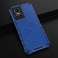Silicone Transparent Frame Case Cover 360 Degrees AM1 for Realme GT Neo3 5G Blue
