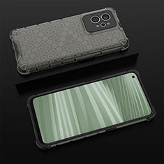 Silicone Transparent Frame Case Cover 360 Degrees AM1 for Realme GT2 Pro 5G Black