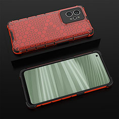 Silicone Transparent Frame Case Cover 360 Degrees AM1 for Realme GT2 Pro 5G Red