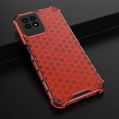Silicone Transparent Frame Case Cover 360 Degrees AM1 for Realme Narzo 50 4G Red