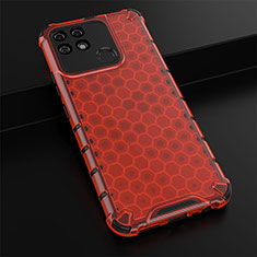 Silicone Transparent Frame Case Cover 360 Degrees AM1 for Realme Narzo 50A Red
