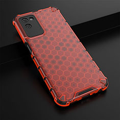 Silicone Transparent Frame Case Cover 360 Degrees AM1 for Realme V11s 5G Red