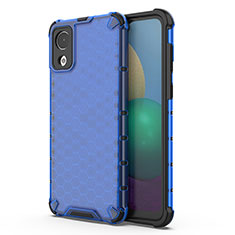 Silicone Transparent Frame Case Cover 360 Degrees AM1 for Samsung Galaxy A03 Core Blue