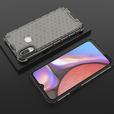 Silicone Transparent Frame Case Cover 360 Degrees AM1 for Samsung Galaxy A10s Black